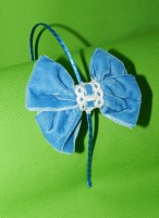 Diadema Lazo doble terciopelo bolillo