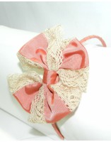 Diadema lazo doble bolillo