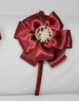 Diadema flor raso doble 